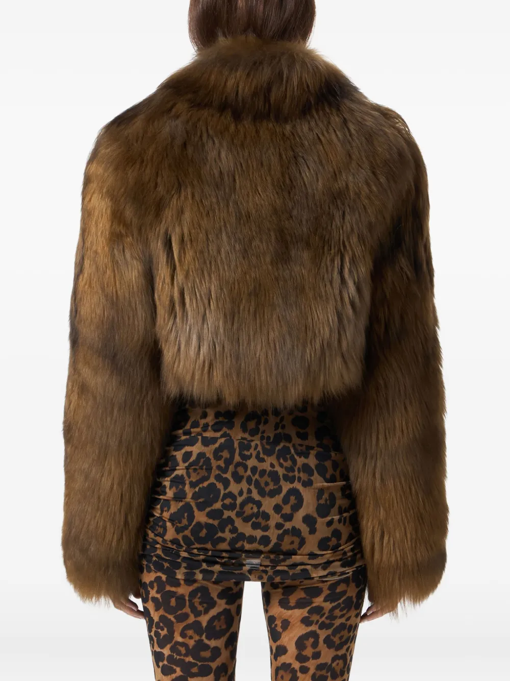 Blumarine Cropped bontjas Bruin