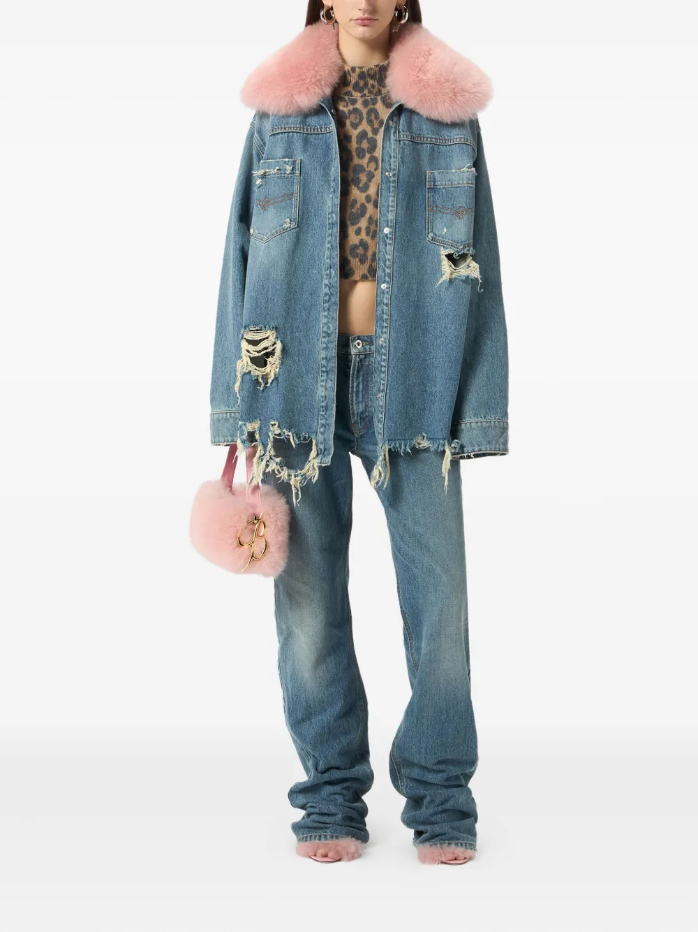 Blumarine distressed denim jacket | Denim Jackets | Image 2