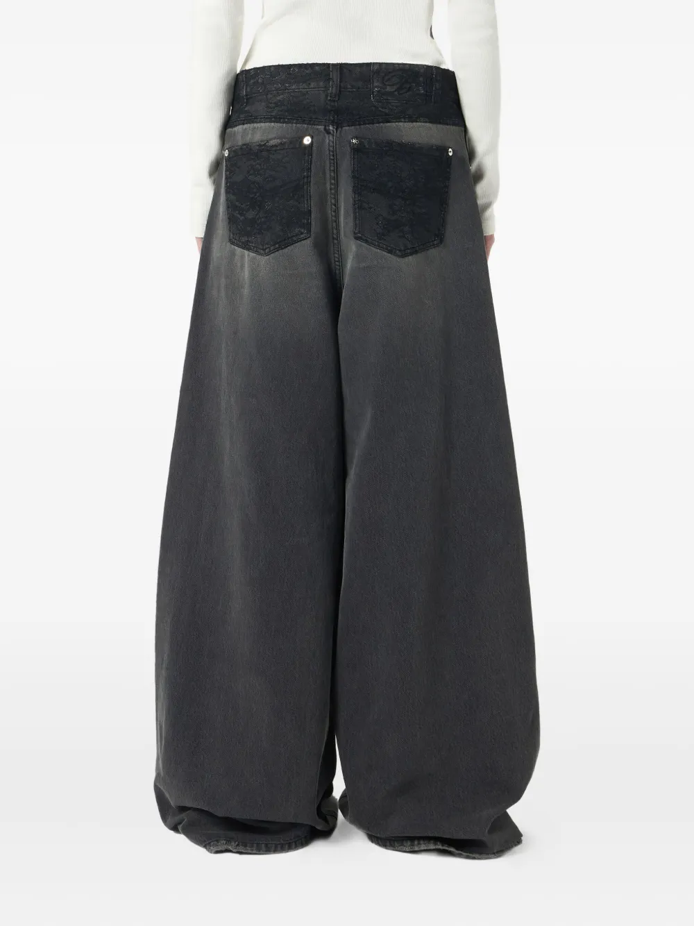 Blumarine Jeans met wijde pijpen Grijs