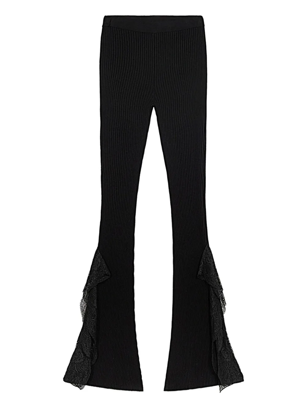 Blumarine Broek met kanten detail Zwart