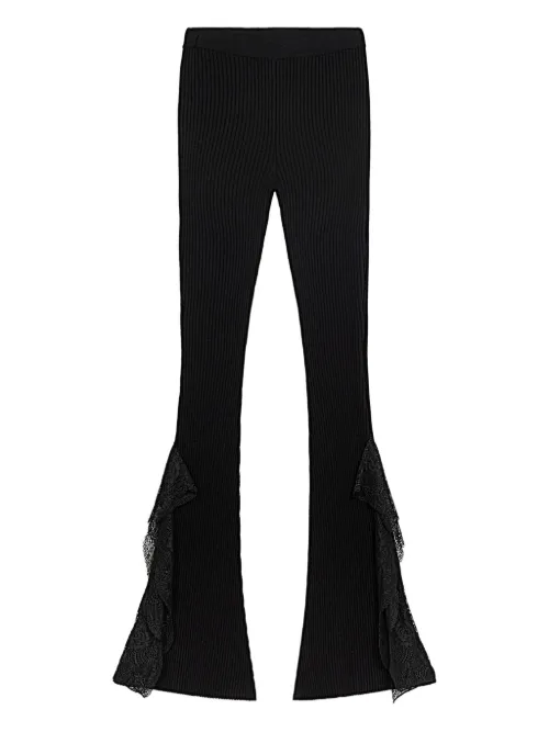 Pantalon à détail de dentelle - Blumarine - Modalova