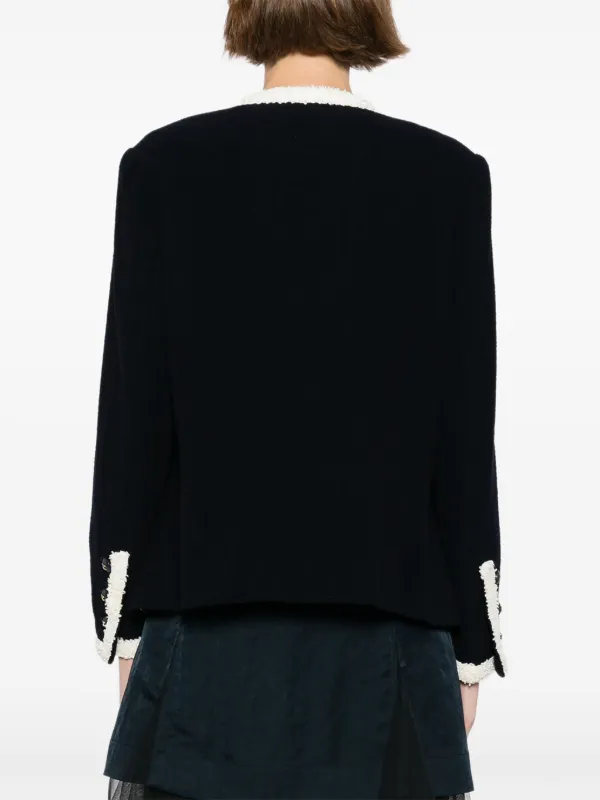 CHANEL Pre-Owned 1990-2000s Tweed Jacket | Blue | FARFETCH