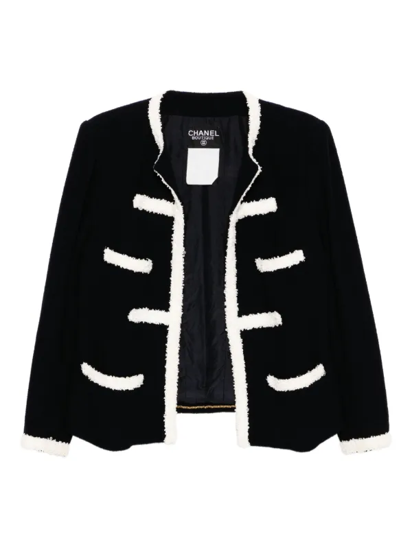 CHANEL Pre-Owned 1990-2000s Tweed Jacket | Blue | FARFETCH CHANEL Pre-Owned 1990-2000s Tweed Jacket | Blue | FARFETCH