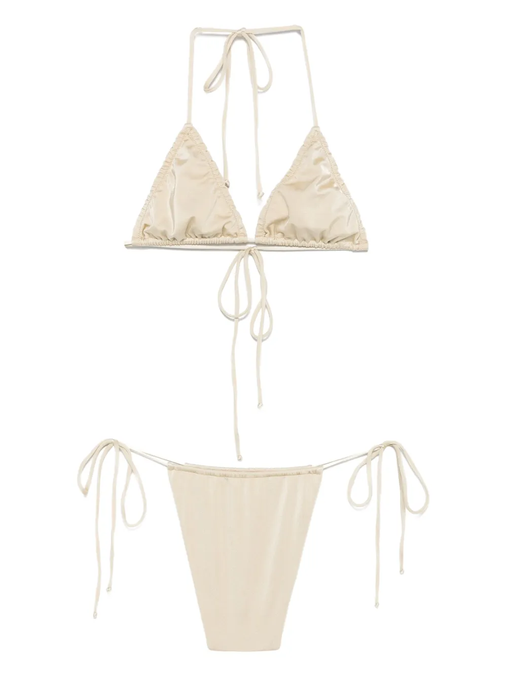 MC2 Saint Barth Triangel bikini met striksluiting Goud