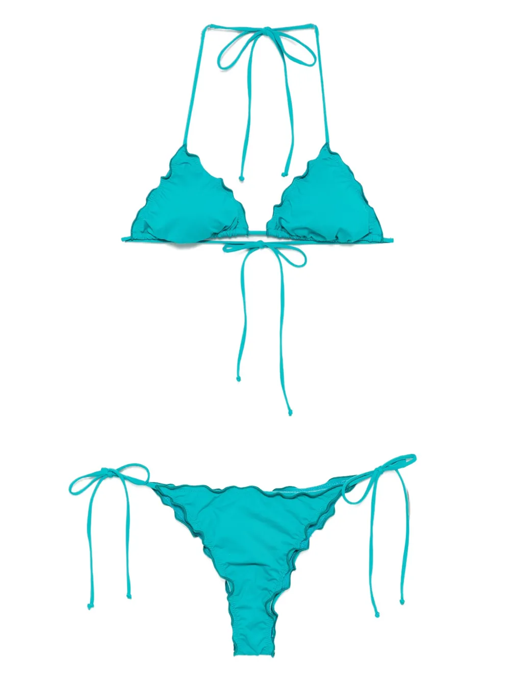 MC2 Saint Barth Sagittarius ruffled triangle bikini Blauw
