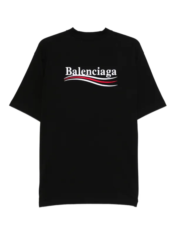 BALENCIAGA Tシャツ ブラック シンプル ロゴ M Balenciaga logo-detail T-shirt | Black | FARFETCH