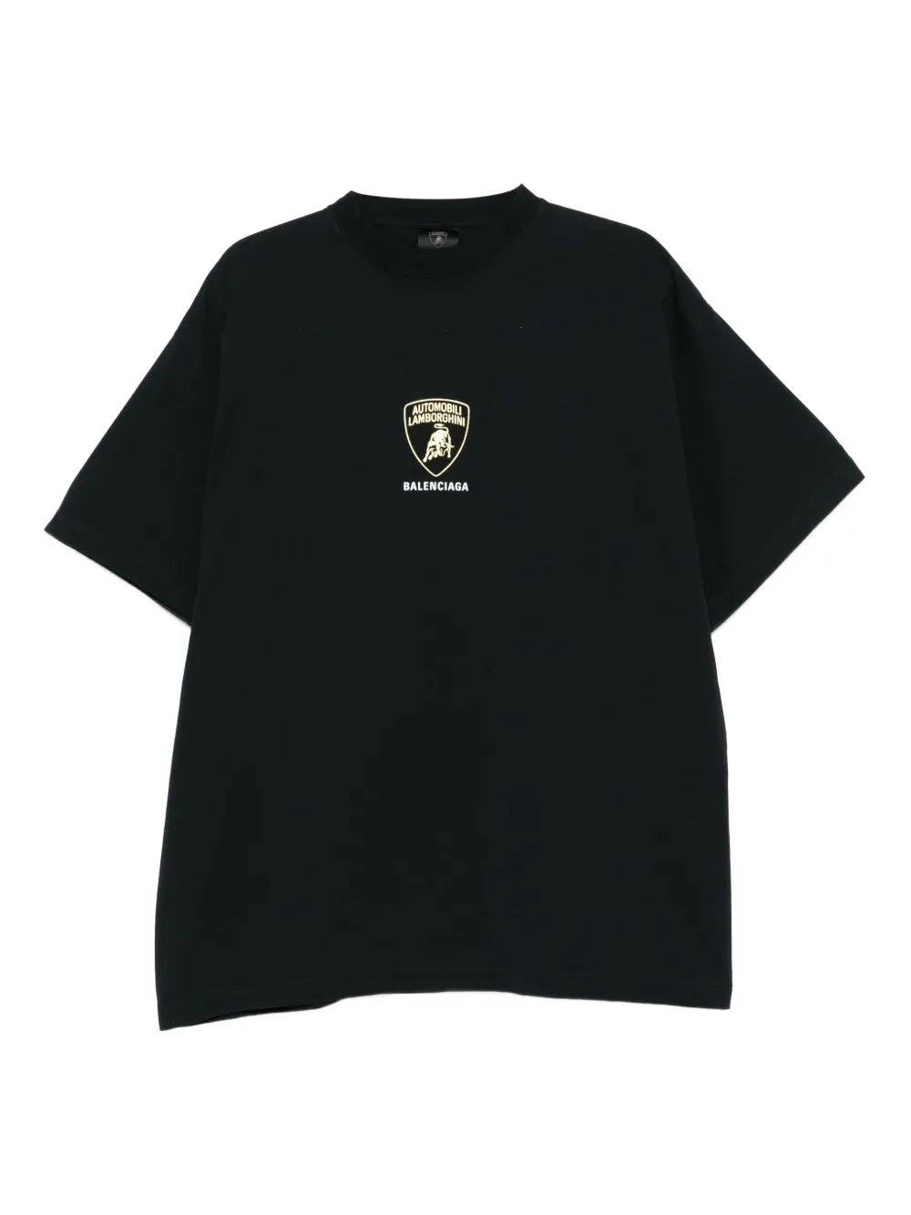 Balenciaga Automobili katoenen T-shirt met Lamborghini-embleem Zwart