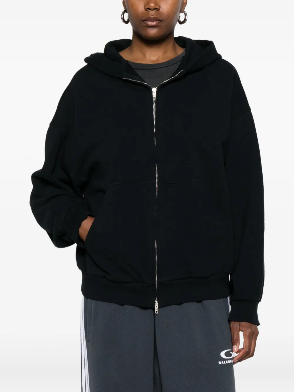 Balenciaga hoodie met rits Blauw