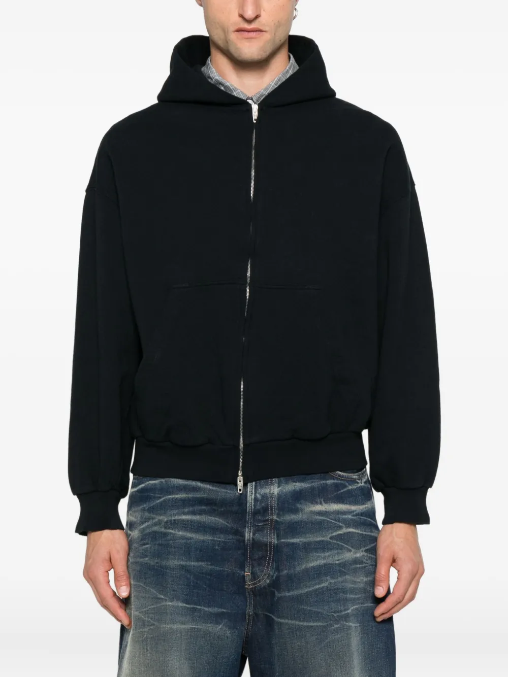 Balenciaga hoodie met rits Blauw