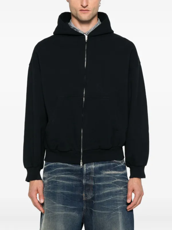 BALENCIAGA Back ジップアップ Hoodie ドライフリース Balenciaga Back Zip-up Hoodie Regular Fit in Dirty White