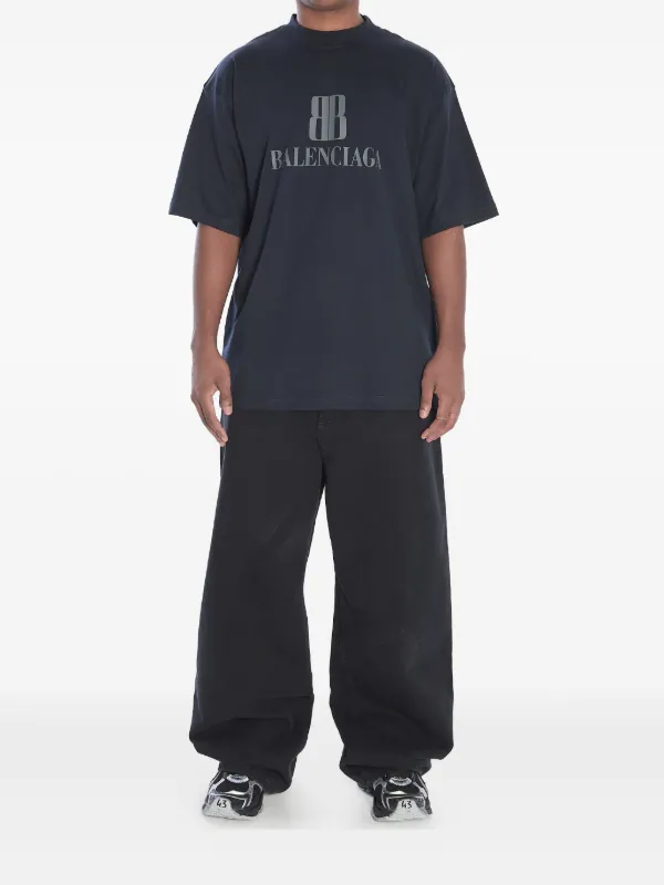 【送料込】BALENCIAGA★Nano BB クロップドTシャツ ホワイト の ウィメンズ Nano BB Cropped Tシャツ スニーカー