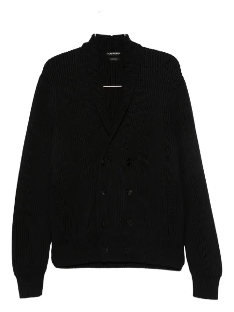 TOM FORD ribbed-knit double-breasted cardigan