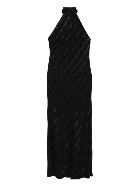 Rixo Maura halterneck jacquard dress
