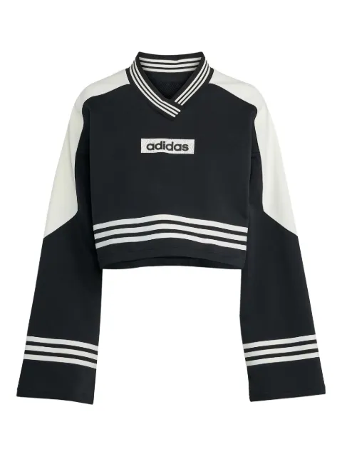 adidas colour-block cropped sweatshirt