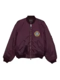 Balenciaga logo-patch bomber jacket - Purple