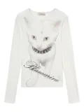 Blumarine printed jersey T-shirt - White