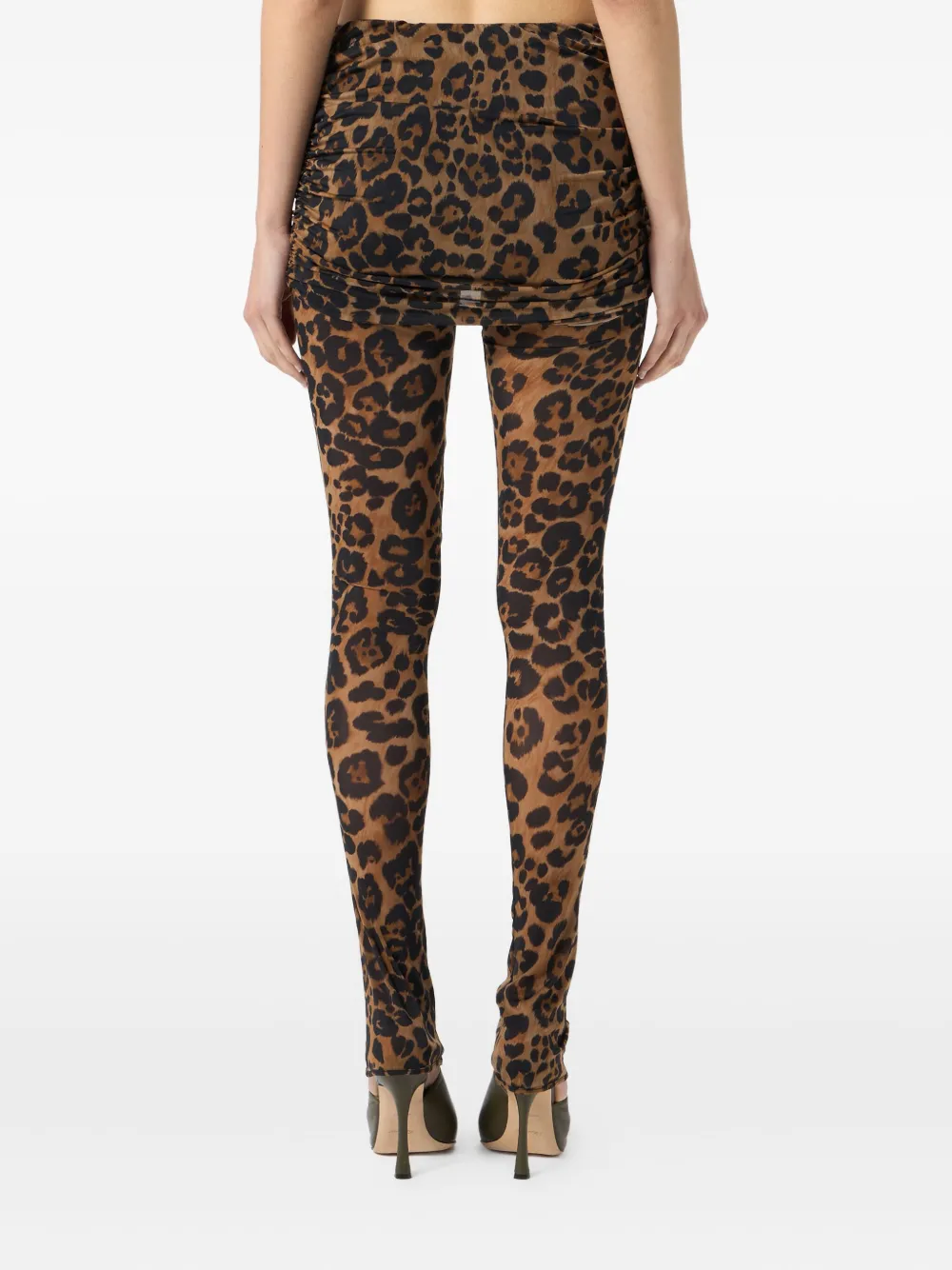 Blumarine Legging met luipaardprint Bruin