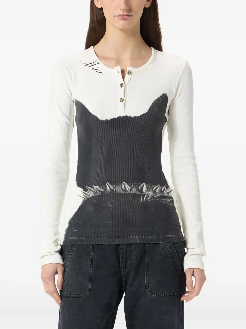 Blumarine Jersey T-shirt met print Wit