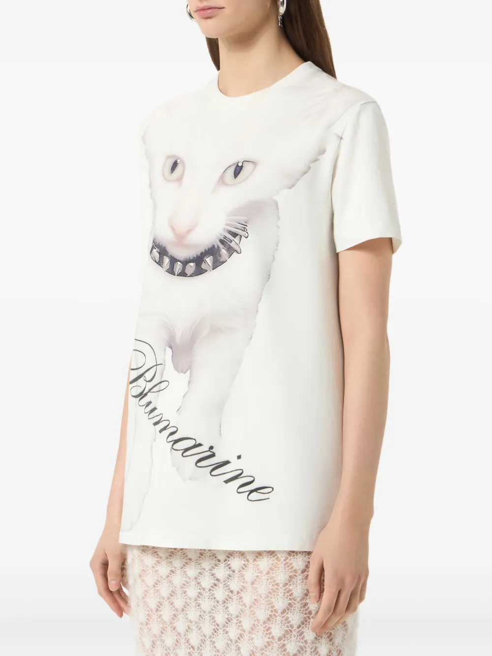 Blumarine Jersey T-shirt met print Wit