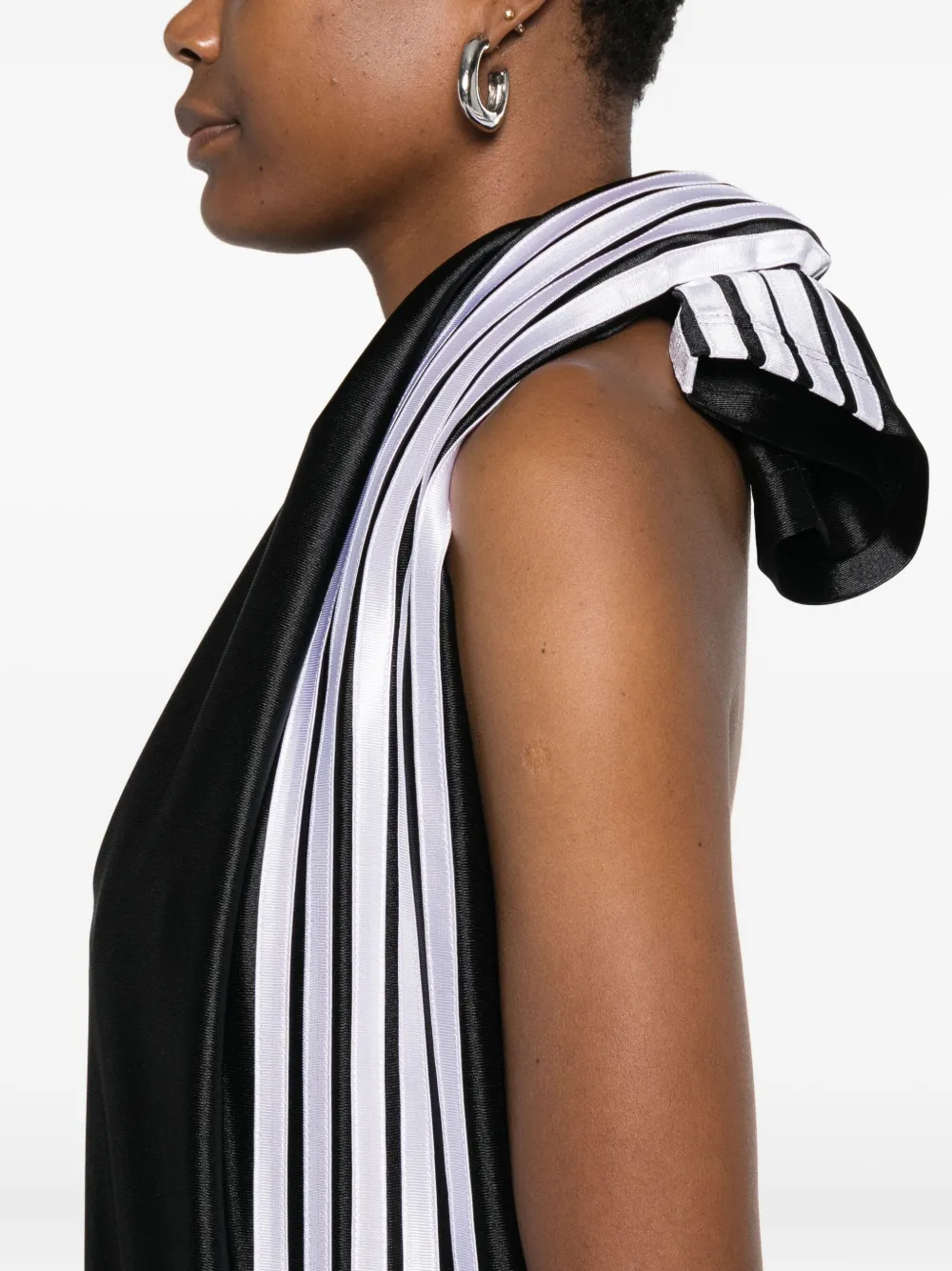Balenciaga Mini-jurk met zijstreep Zwart