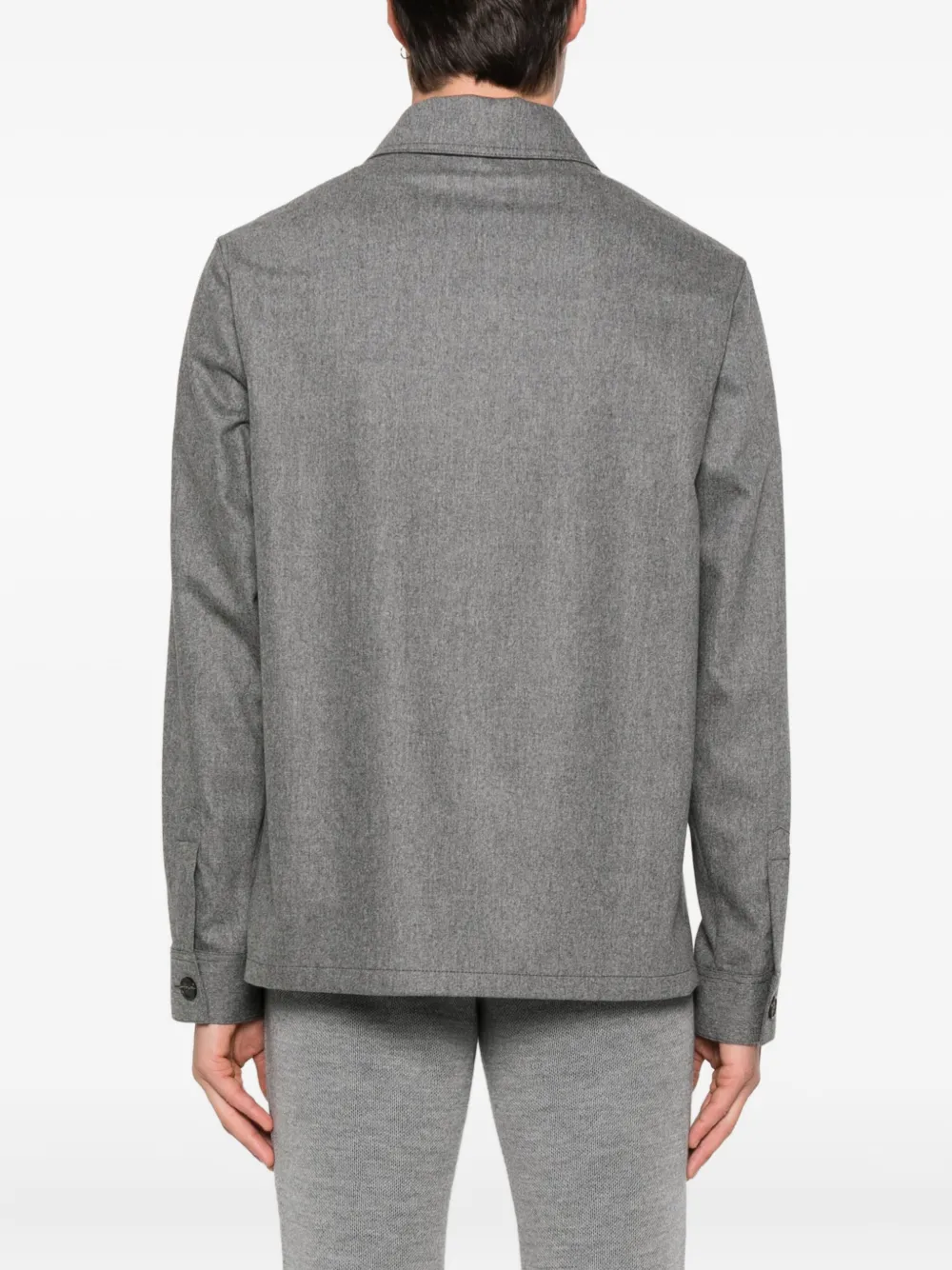 Incotex Button-down overhemd met zak Grijs