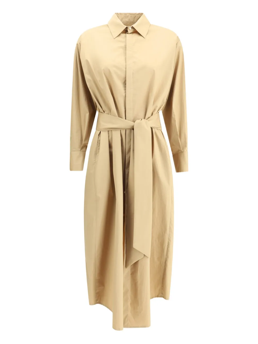 Baloon gathered-detail midi dress