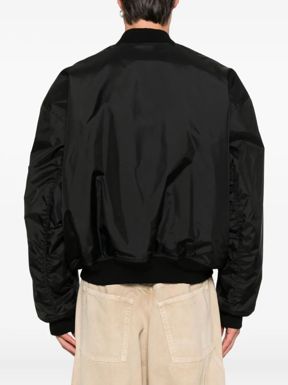 Balenciaga Automobili bomberjack met Lamborghini-logo Zwart