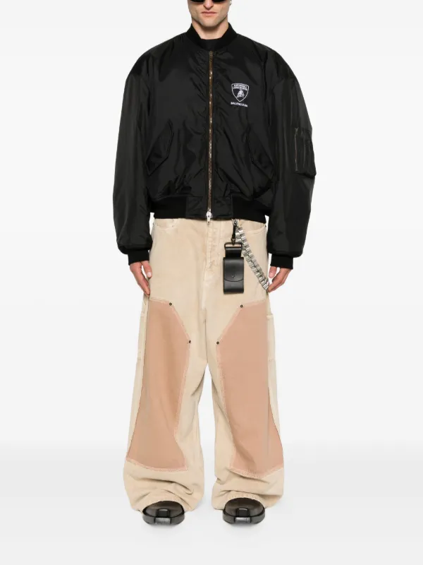 Balenciaga Automobili Lamborghini-logo Bomber Jacket | Black