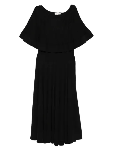 ZIMMERMANN Geripptes Maxikleid mit Cape-Ärmeln