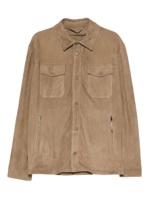Canali suede buttoned jacket