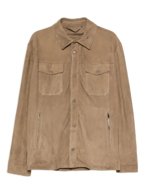 Canali suede buttoned jacket