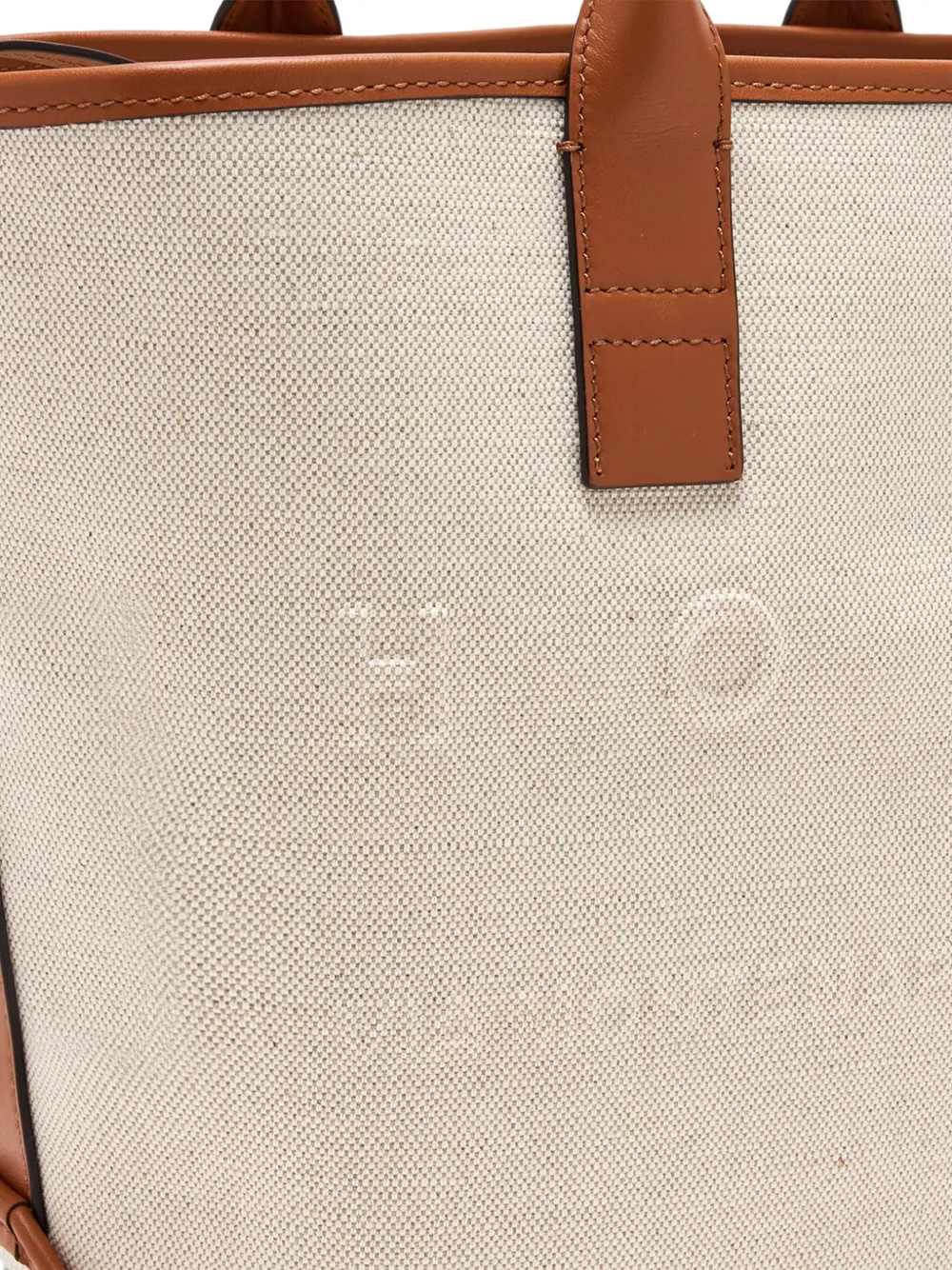 Hogan Embossed-logo Canvas Tote Bag In Neutral