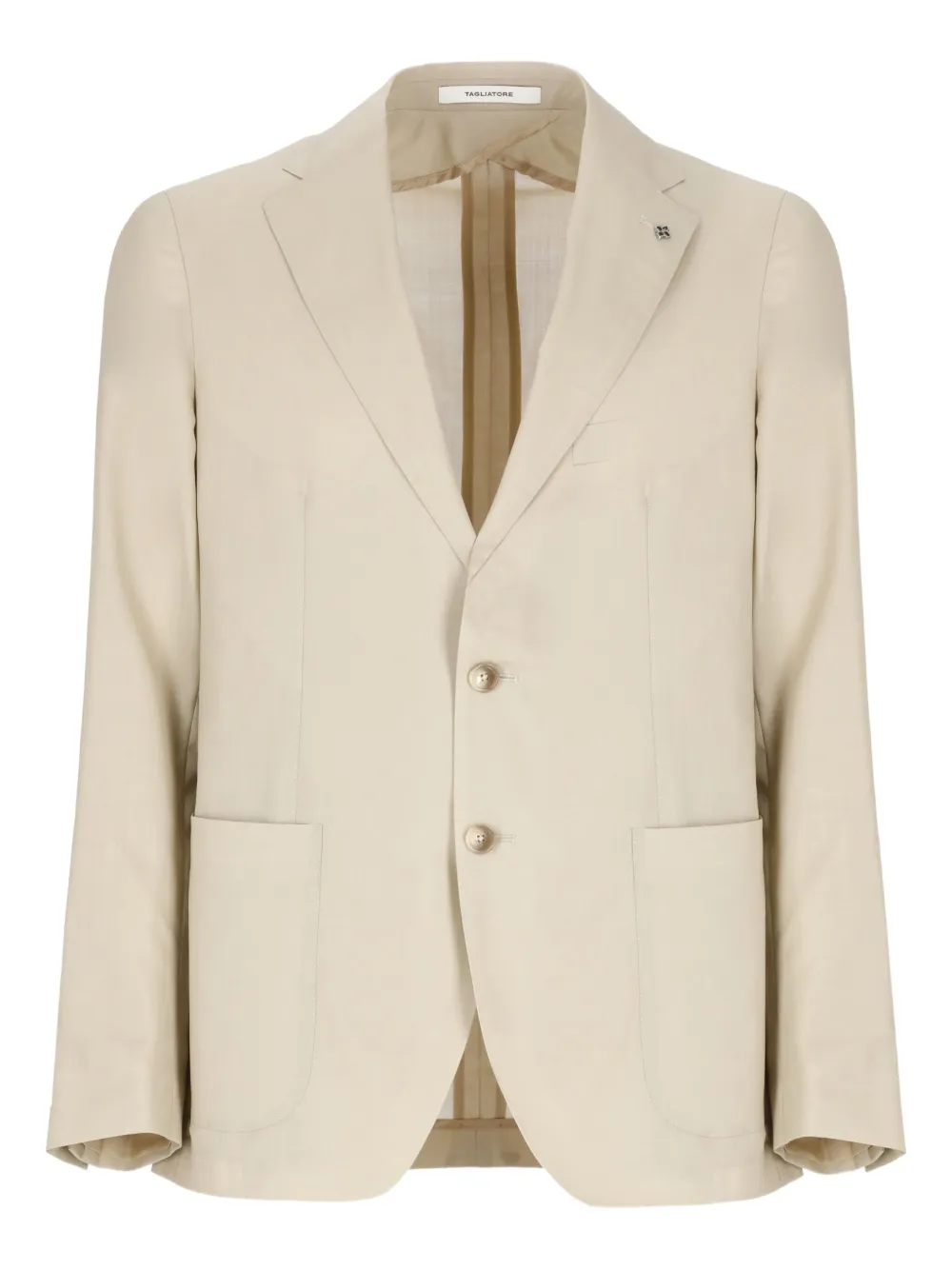 Tagliatore Blazer met enkele rij knopen Beige