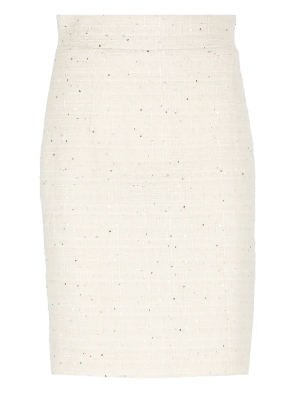 Tagliatore Rok verfraaid met pailletten Beige