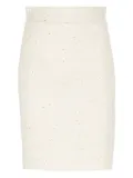 Tagliatore sequin-embellished tweed skirt - Neutrals
