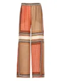 Antonelli patterned silk trousers - Orange