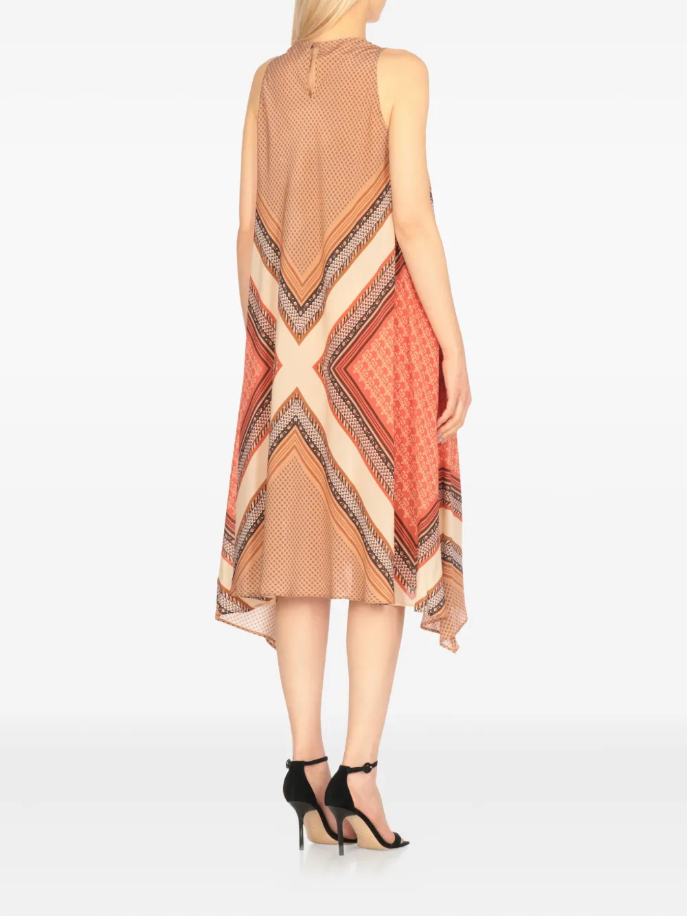 Antonelli Midi-jurk met geometrische print Beige
