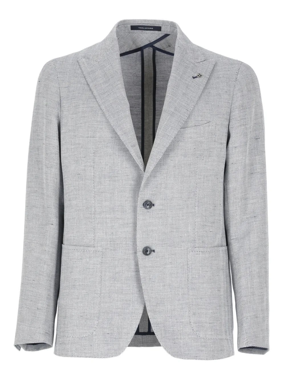 Tagliatore Blazer met visgraatpatroonn Grijs