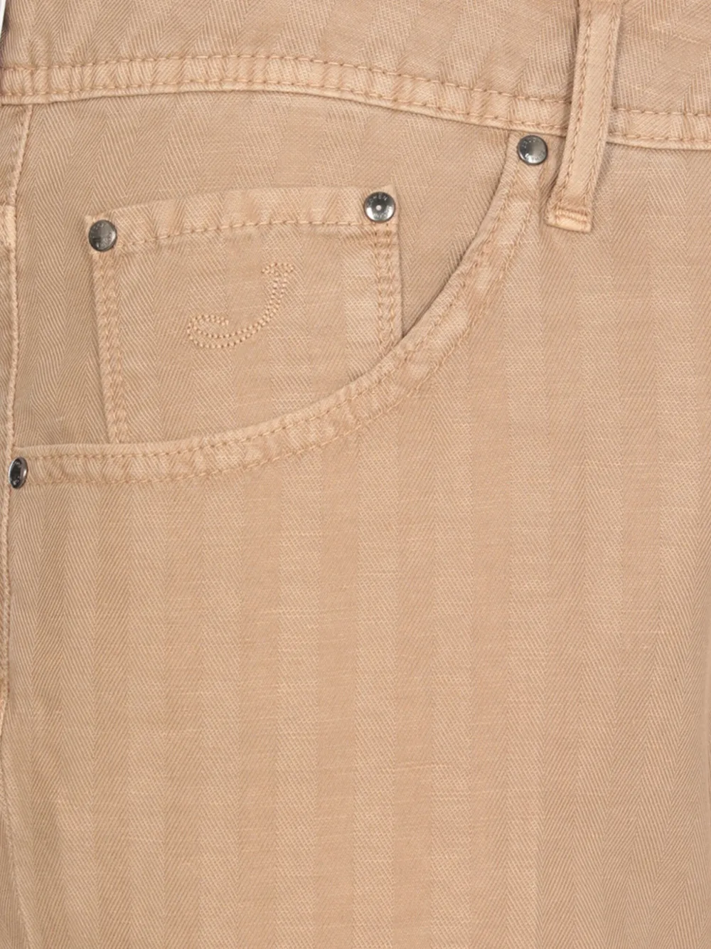 Jacob Cohën Jeans met visgraatpatroon Bruin