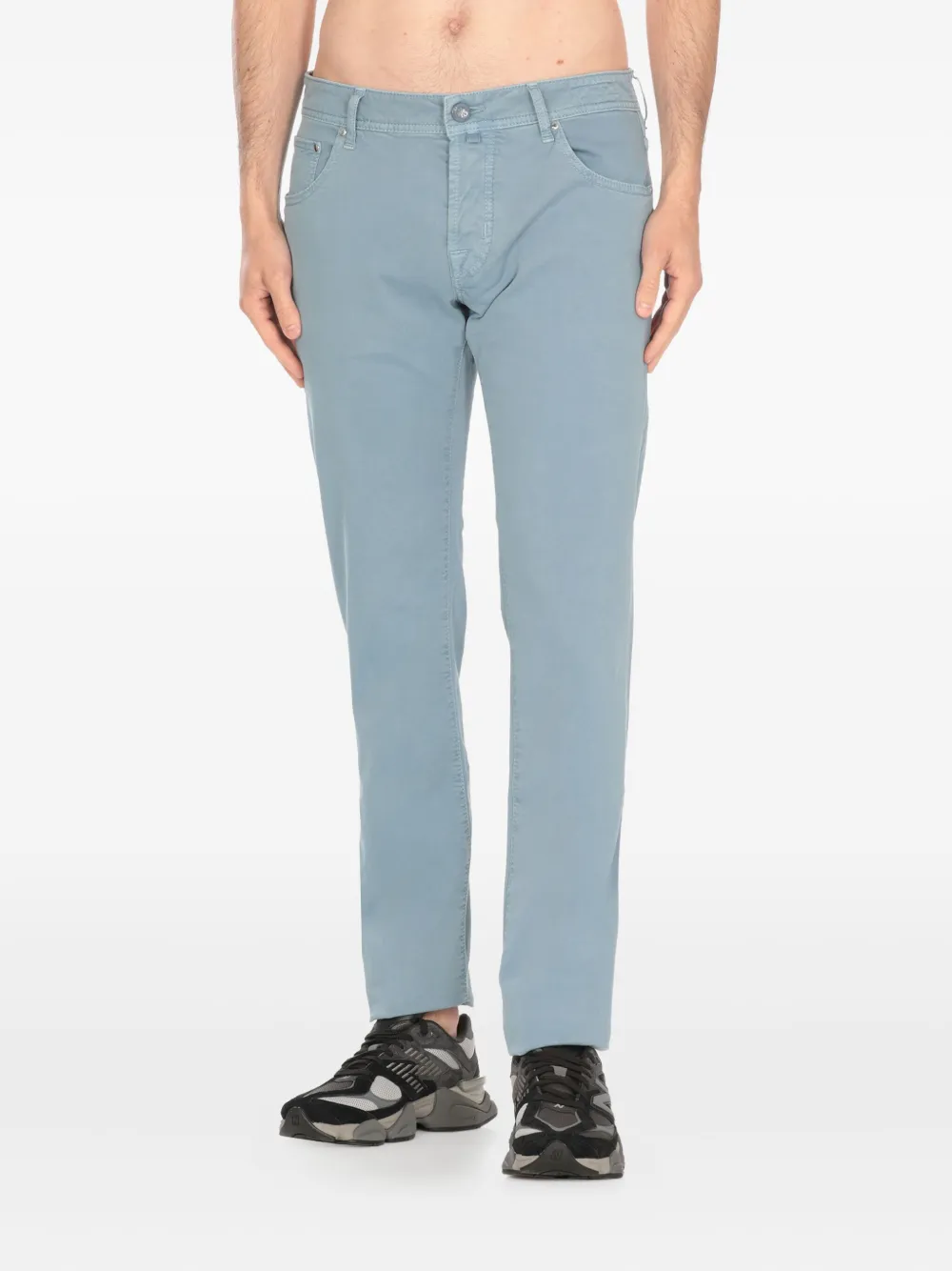 Jacob Cohën Jeans met logopatch Blauw