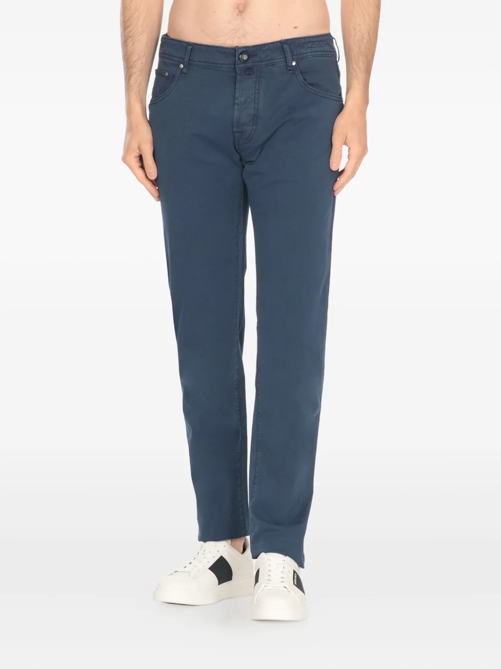 Jacob Cohën Broek met zakdetail Blauw