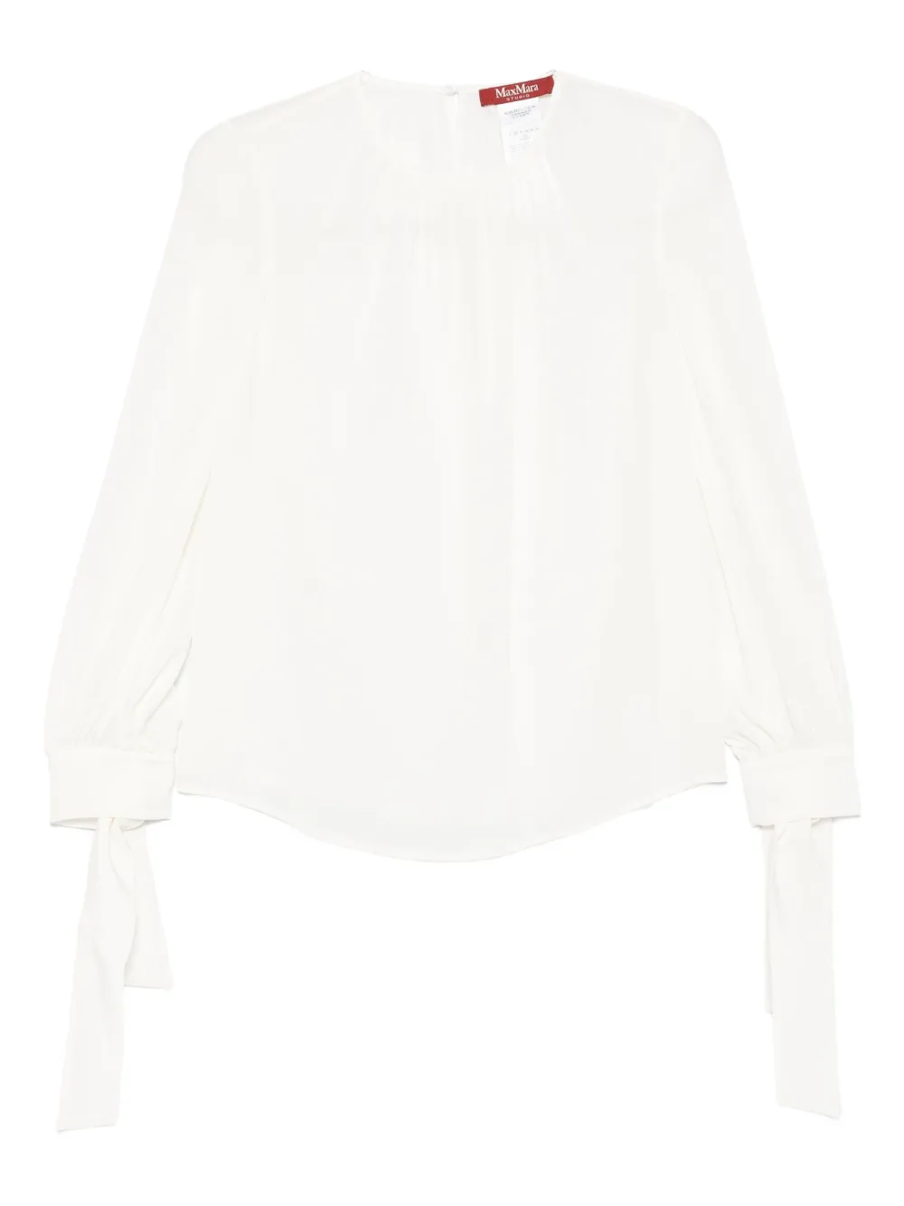 Max Mara tied-cuff blouse | Neutrals | Image 1