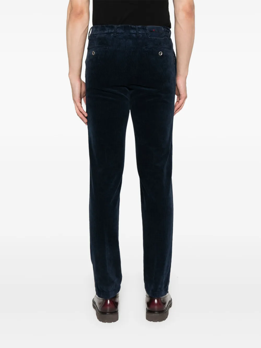 Kiton Ribfluwelen broek Blauw