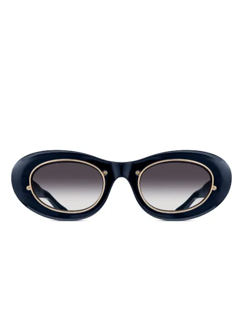 Matsuda gold-detail oval-frame sunglasses