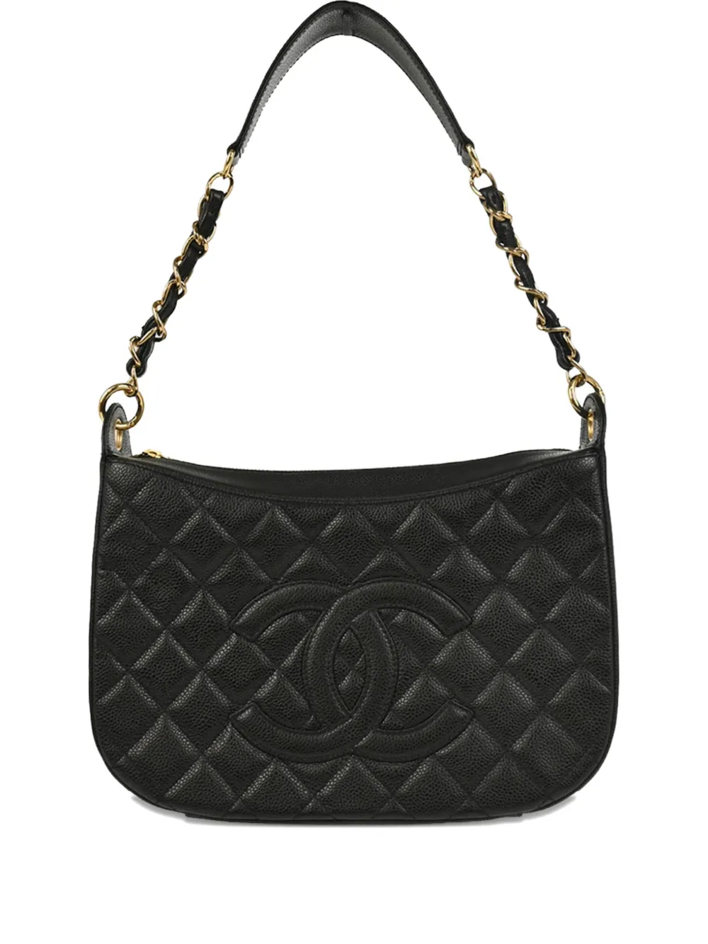 CHANEL Pre-Owned 2005 マトラッセ レザー ショルダーバッグ - ブラック CHANEL Pre-Owned 2005 マトラッセ レザー ショルダーバッグ - ブラック