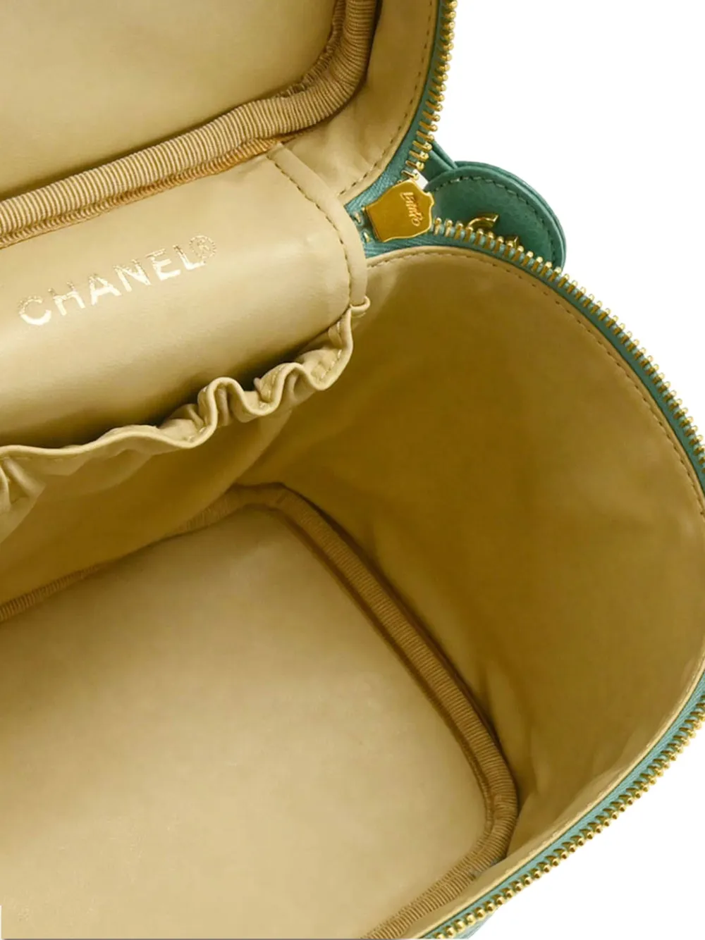 Pre-owned Chanel 1998 Timeless Vanity Handbag In Green