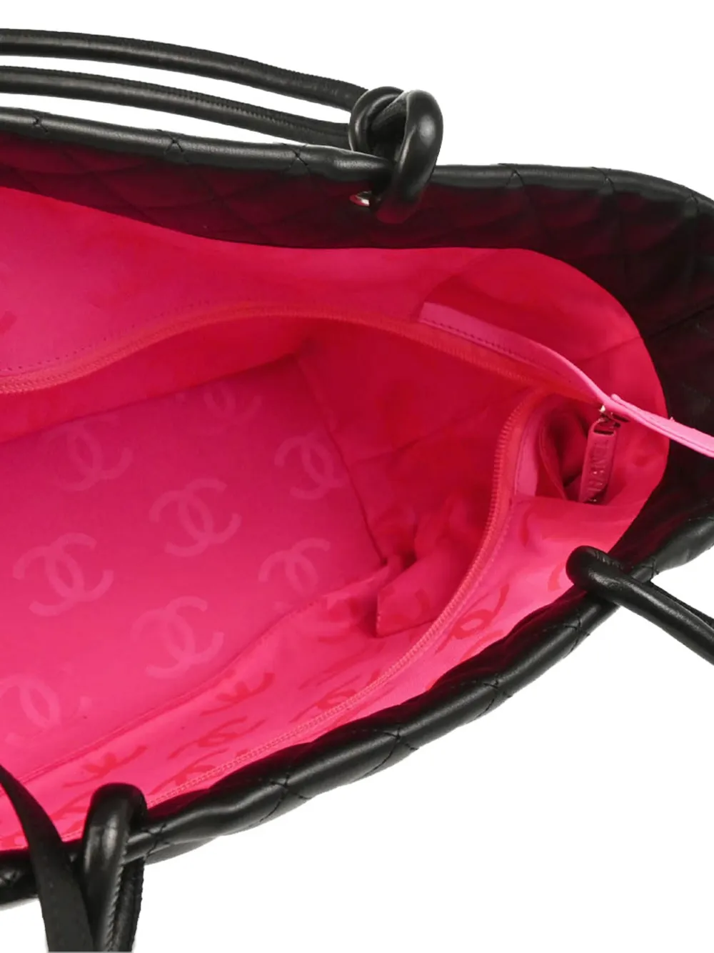 Pre-owned Chanel 2003-2004 Cambon Ligne Tote Bag In Black