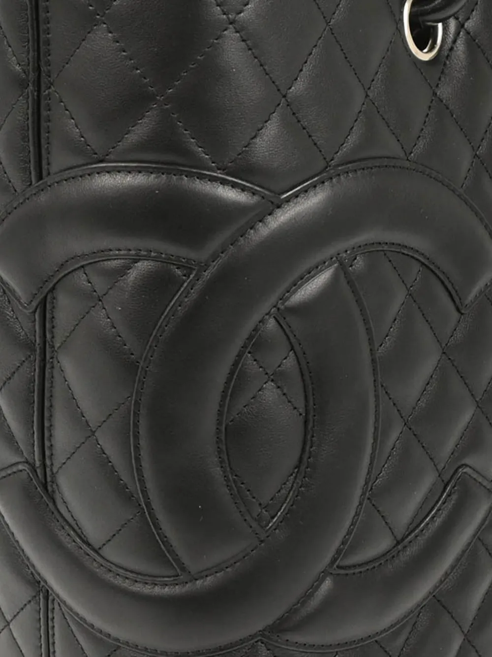 Pre-owned Chanel 2003-2004 Cambon Ligne Tote Bag In Black