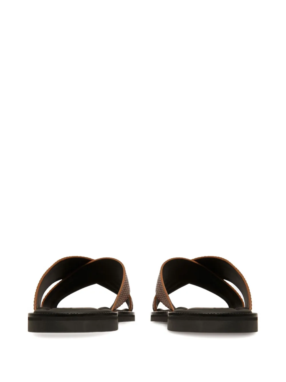 Bally Jabil woven leather cross-strap sandals Brown