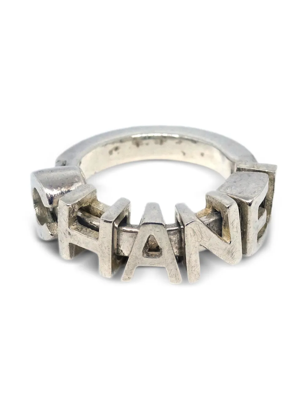 CHANEL Pre-Owned 2001 lettered ring | Silver | Image 1